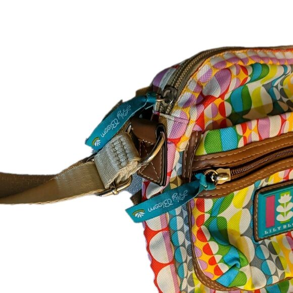 Lily Bloom Gumball Circle Pattern Crossbody Bag Colorful Youthful Purse - Picture 8 of 9